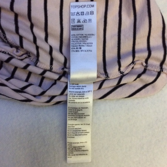 Topshop short sleeve crop top with stripes - Picture 6 of 7